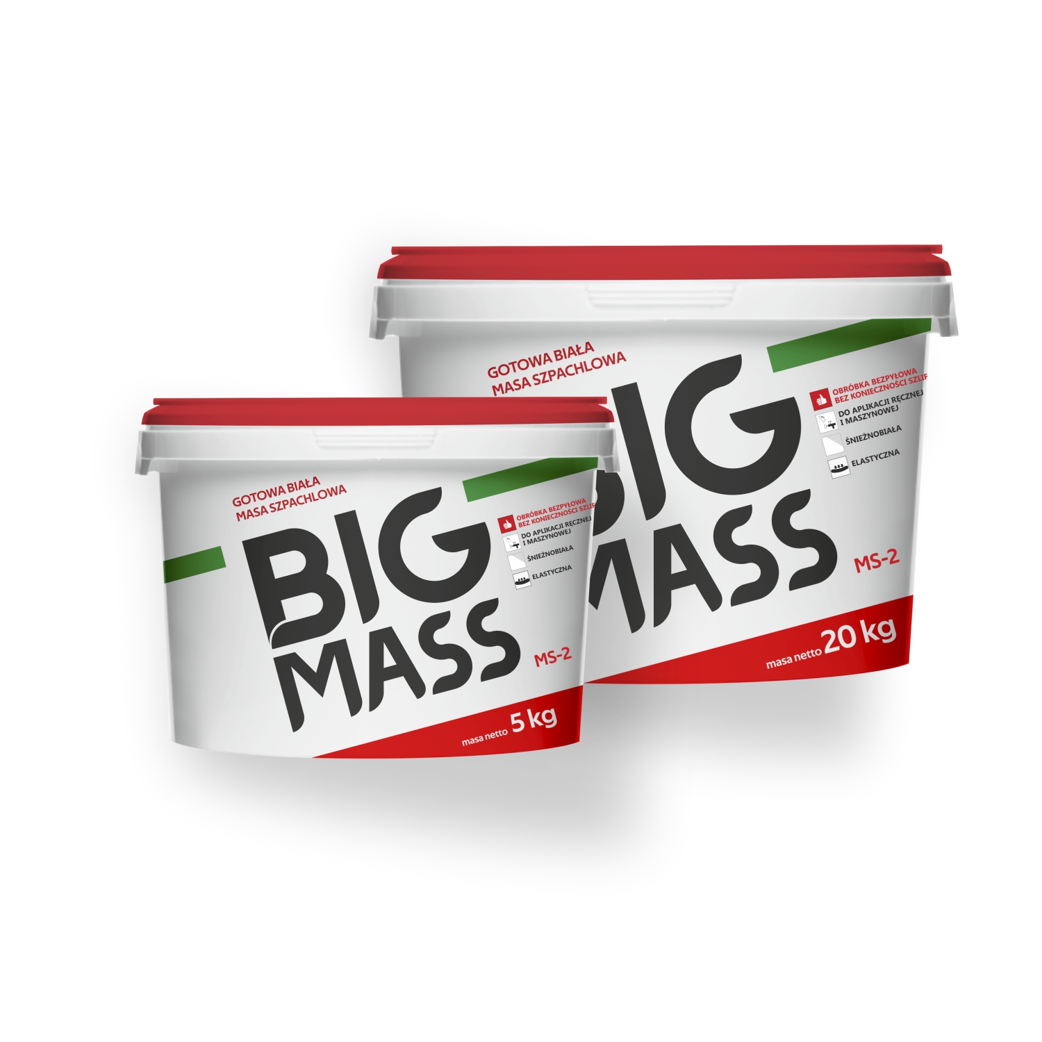 Gotowa biała masa szpachlowa BIG MASS MS-2