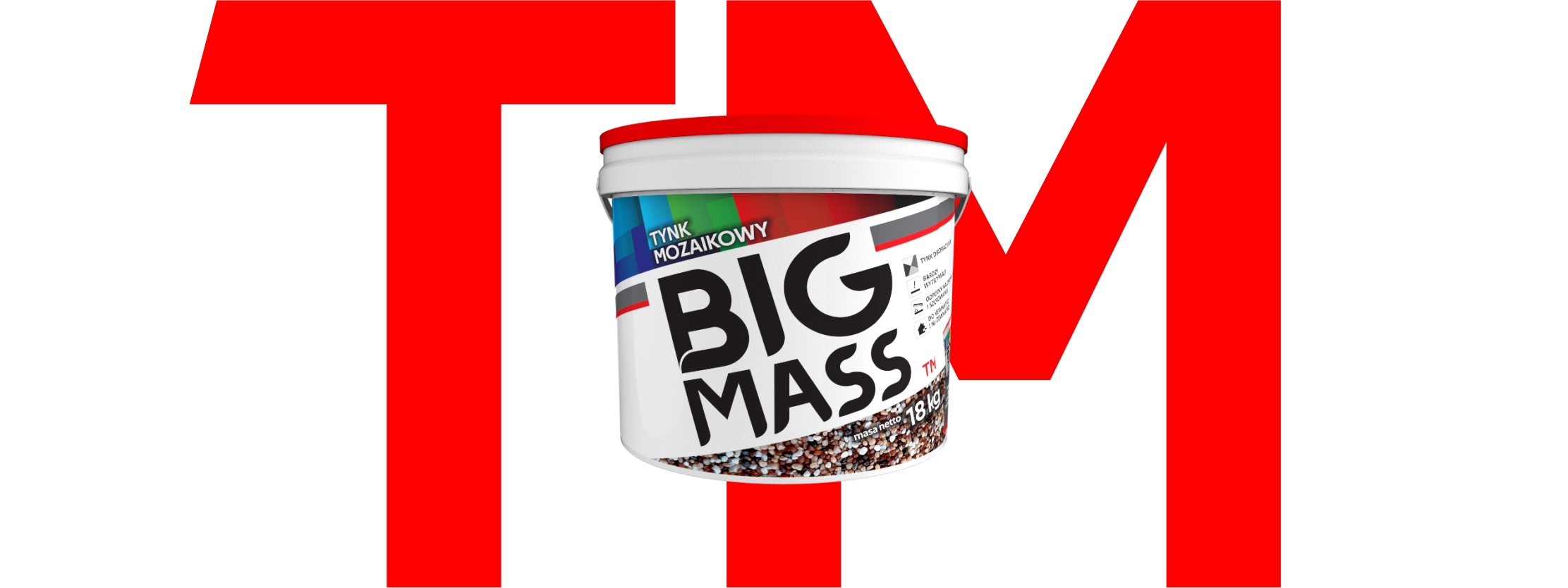 BIG MASS™ TM - gotowy tynk mozaikowy w różnych kolorach